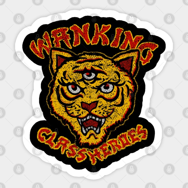 YAKUZA TIGER by Wanking Class heroes! Sticker by boozecruisecrew